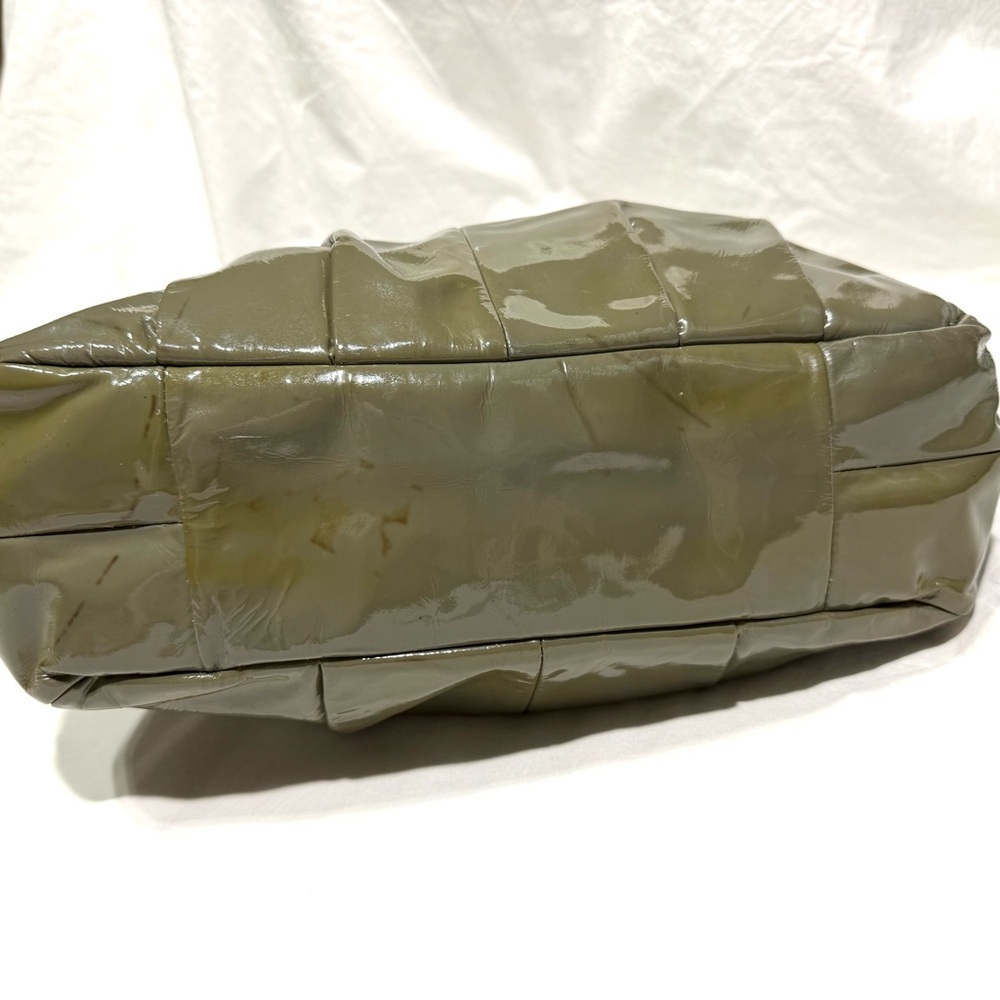 Coach Madison Maggie Sage Green Patent Leather Shoulder Hobo Bag Silver Hardware - Picture 14 of 14